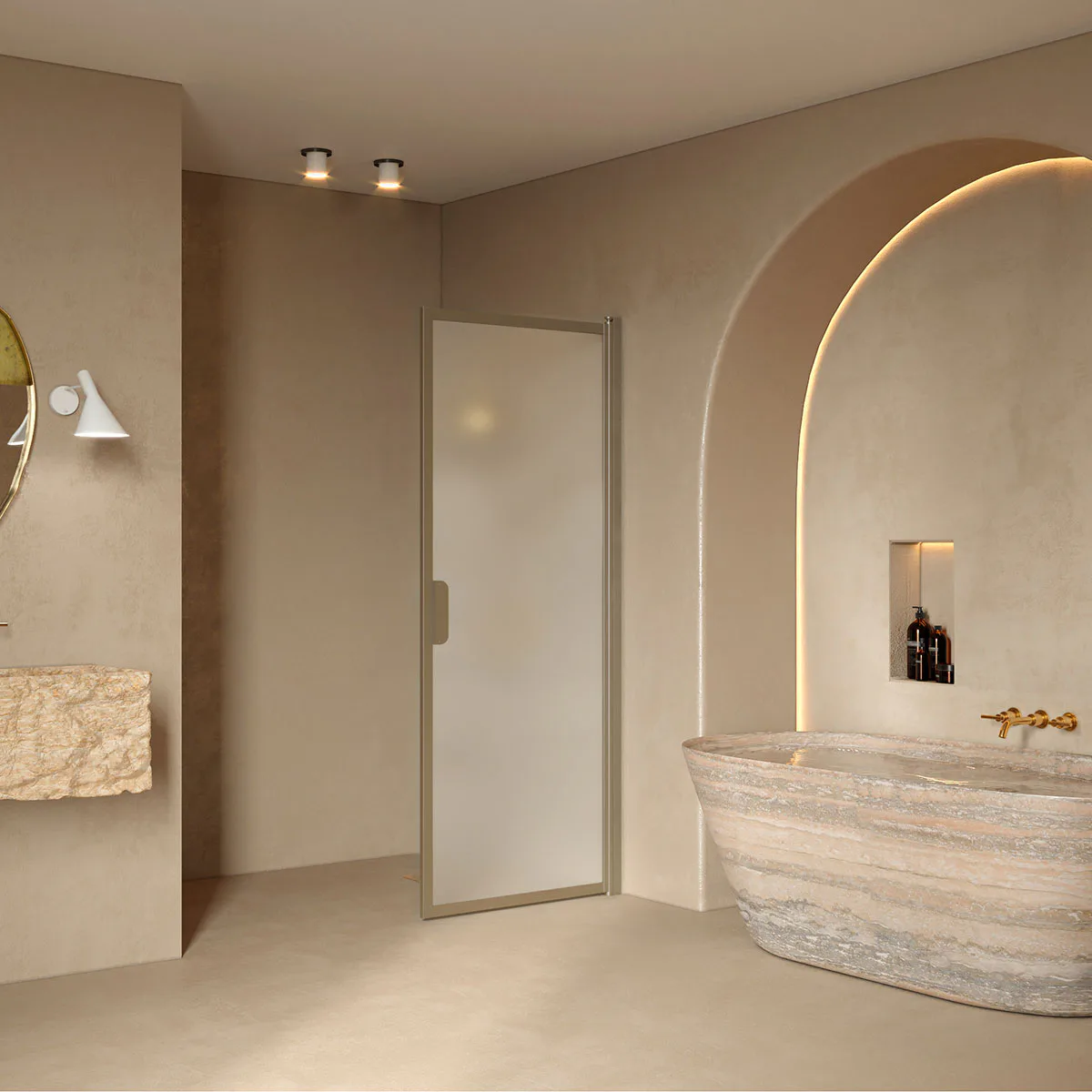 Duschdörr Hietakari Bläk 732 New York Vändbar