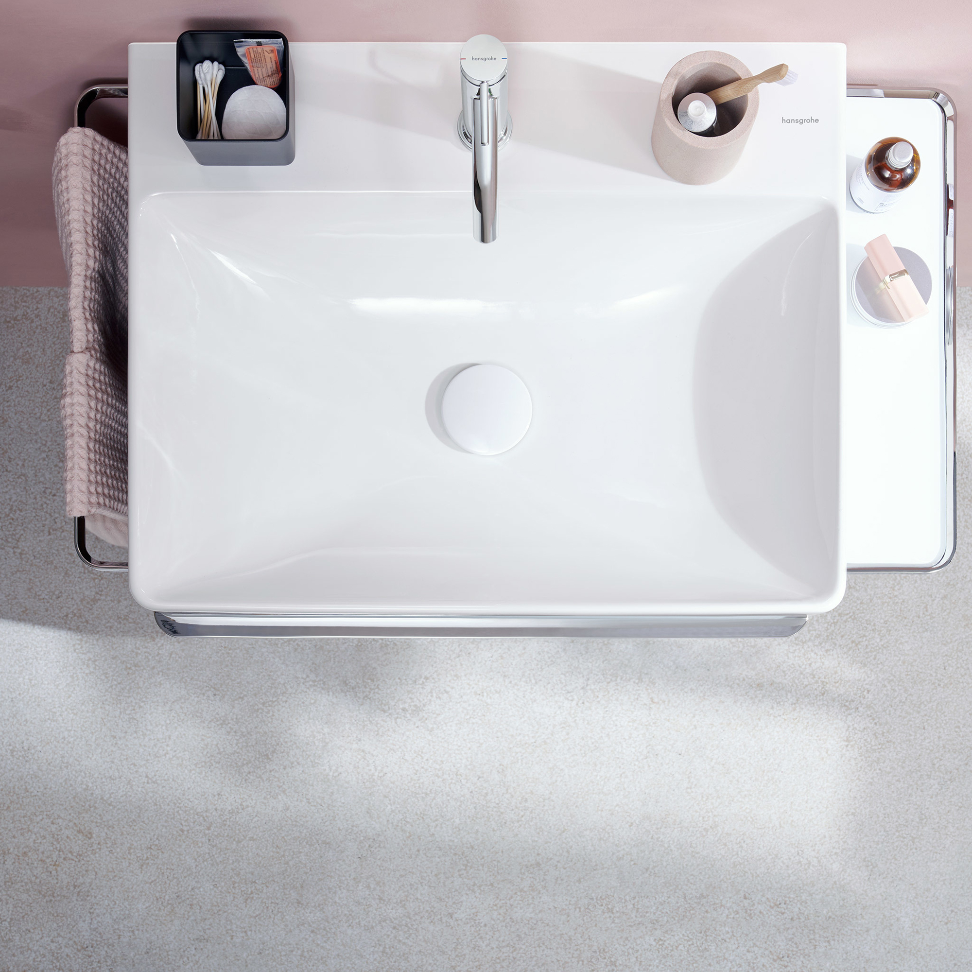 Tvättställsblandare Hansgrohe Tecturis S 110 EcoSmart+ utan Bottenventil