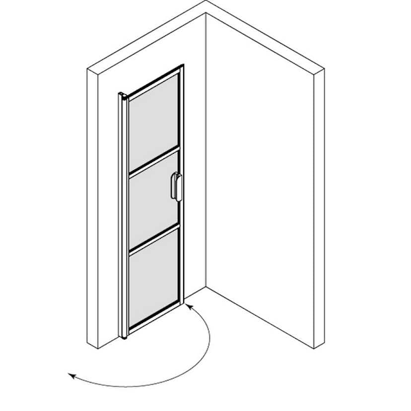 Duschdörr Hietakari Bläk 735 Tokyo Vändbar