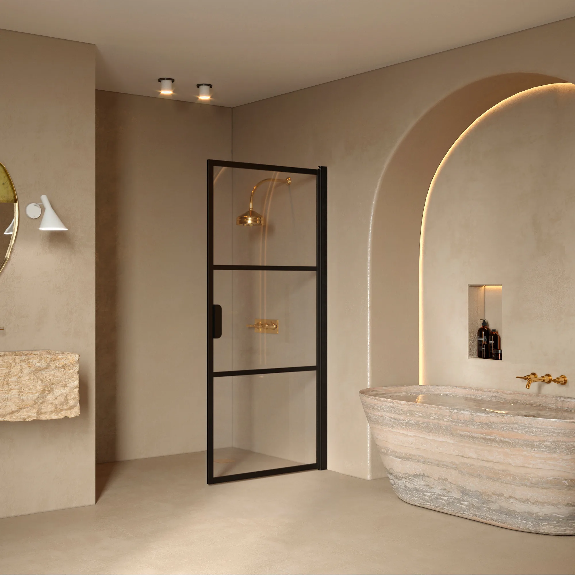 Duschdörr Hietakari Bläk 735 Tokyo Vändbar