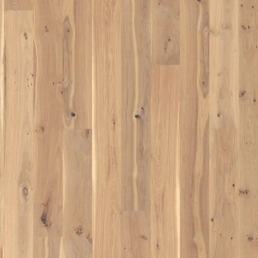 Parkettgolv Berg & Berg Ek XXL Vild Borstad Vit Mattlack 1-Stav