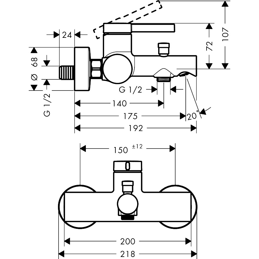 Dusch- och Badkarsblandare Hansgrohe Zesis S 150 CC