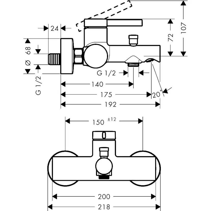 Dusch- och Badkarsblandare Hansgrohe Zesis S 150 CC