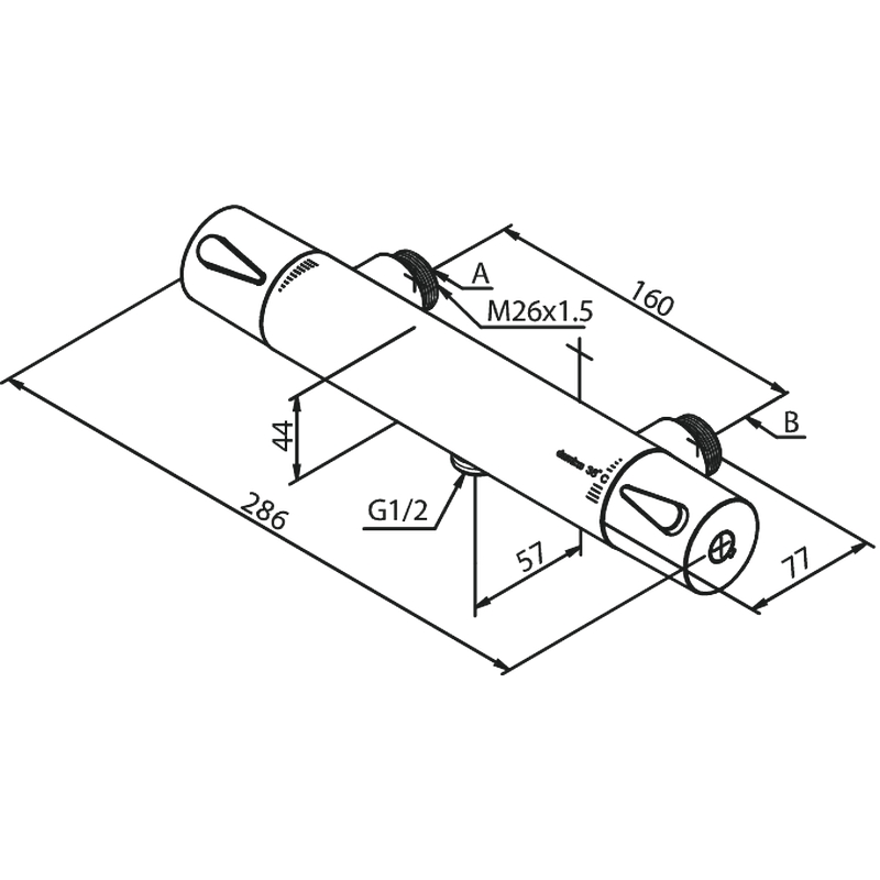 Duschblandare Damixa Silhouet 160 cc