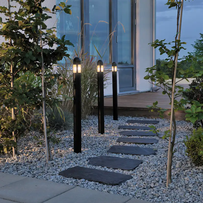 Dekorationsbelysning Gnosjö Konstsmide Amalfi Svart 3 Set 75 cm