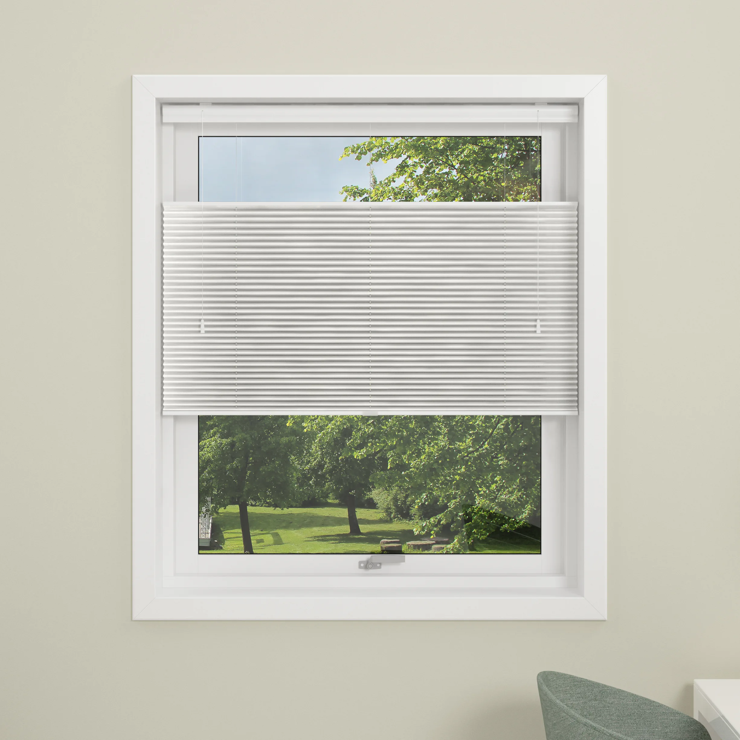 Plisségardin Debel Touch Split Ljusavskärmande