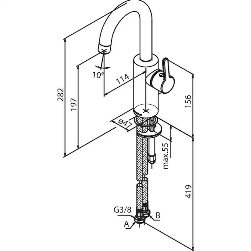 Tvättställsblandare Damixa Silhouet Piccolo