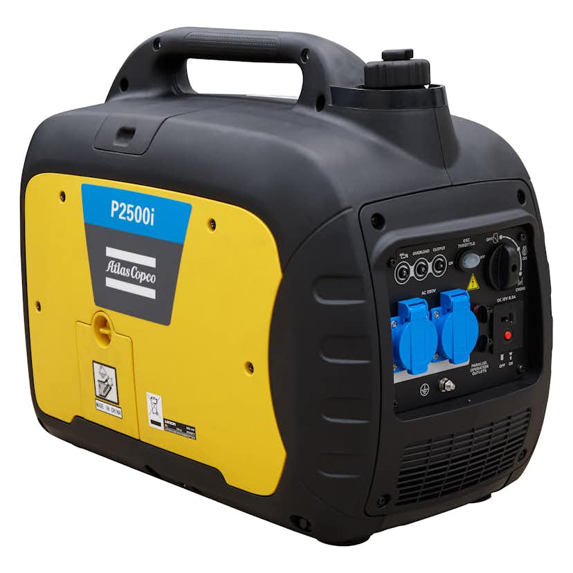 Elverk Atlas Copco P2500i Inverter 2,3 kVA 230 V 1-Fas