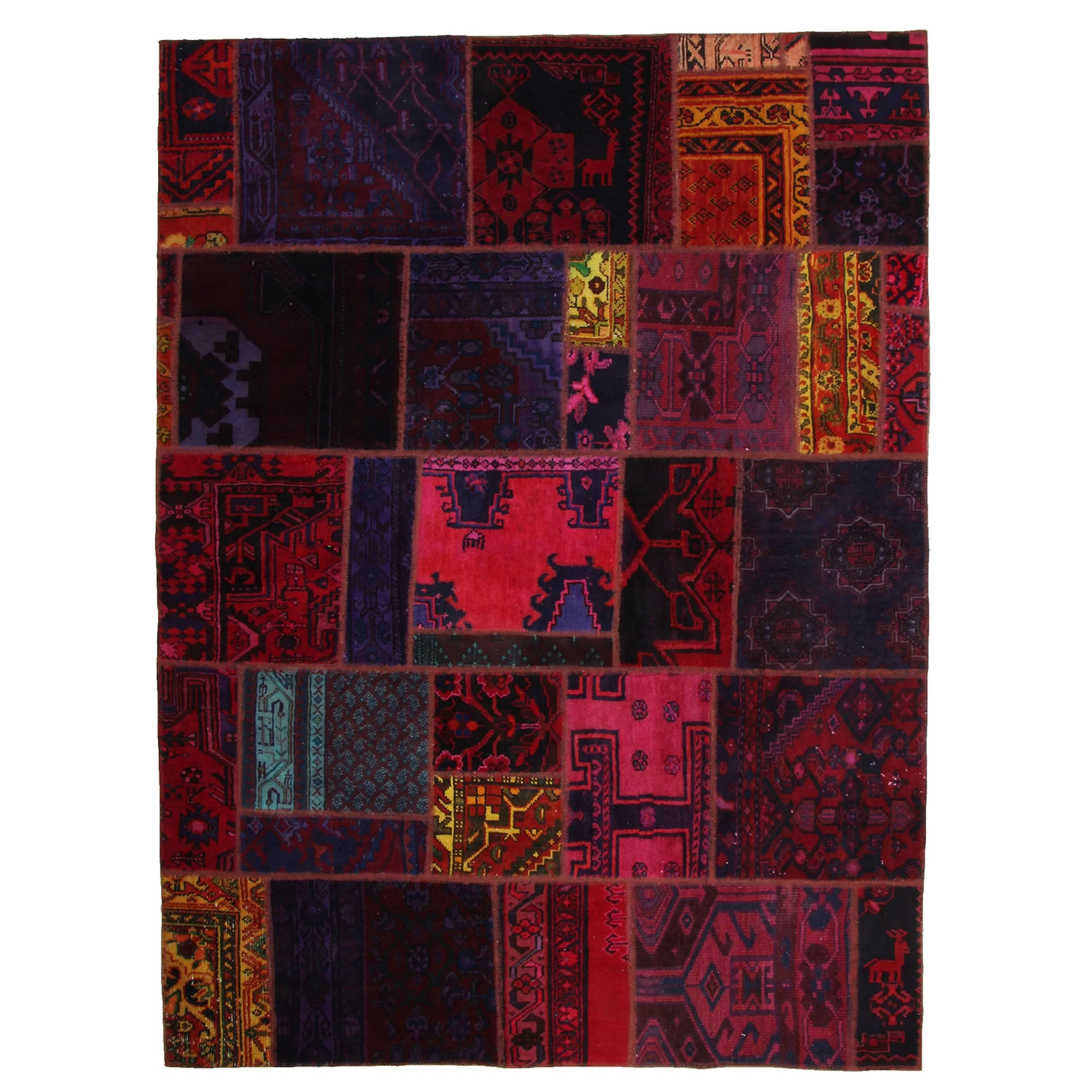 Persisk Patchworkmatta Arkiio Ull/Garn Flerfärgad 167x225