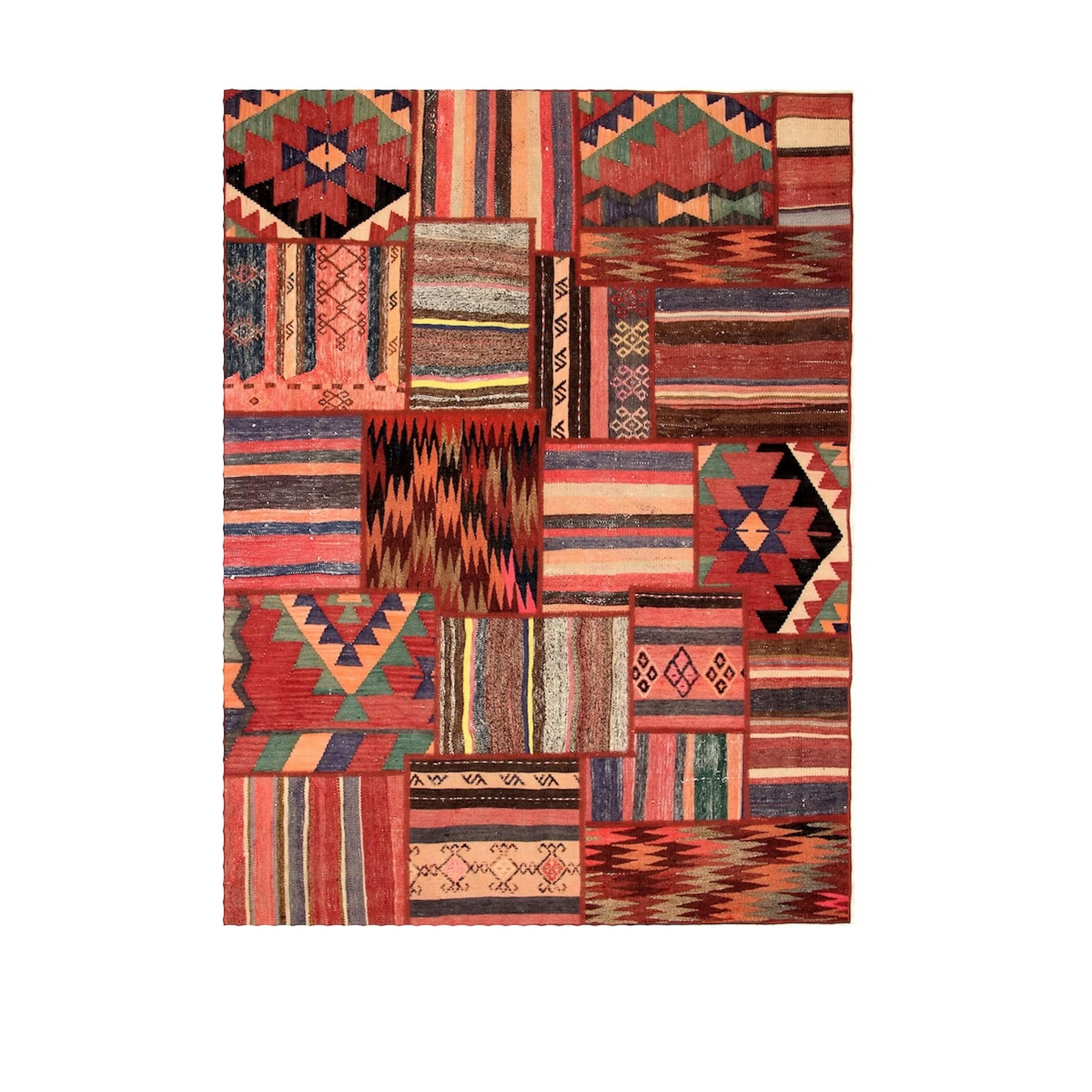 Persisk Patchworkmatta Arkiio Shiraz/Azerbajdzjan Flerfärgad 153x204