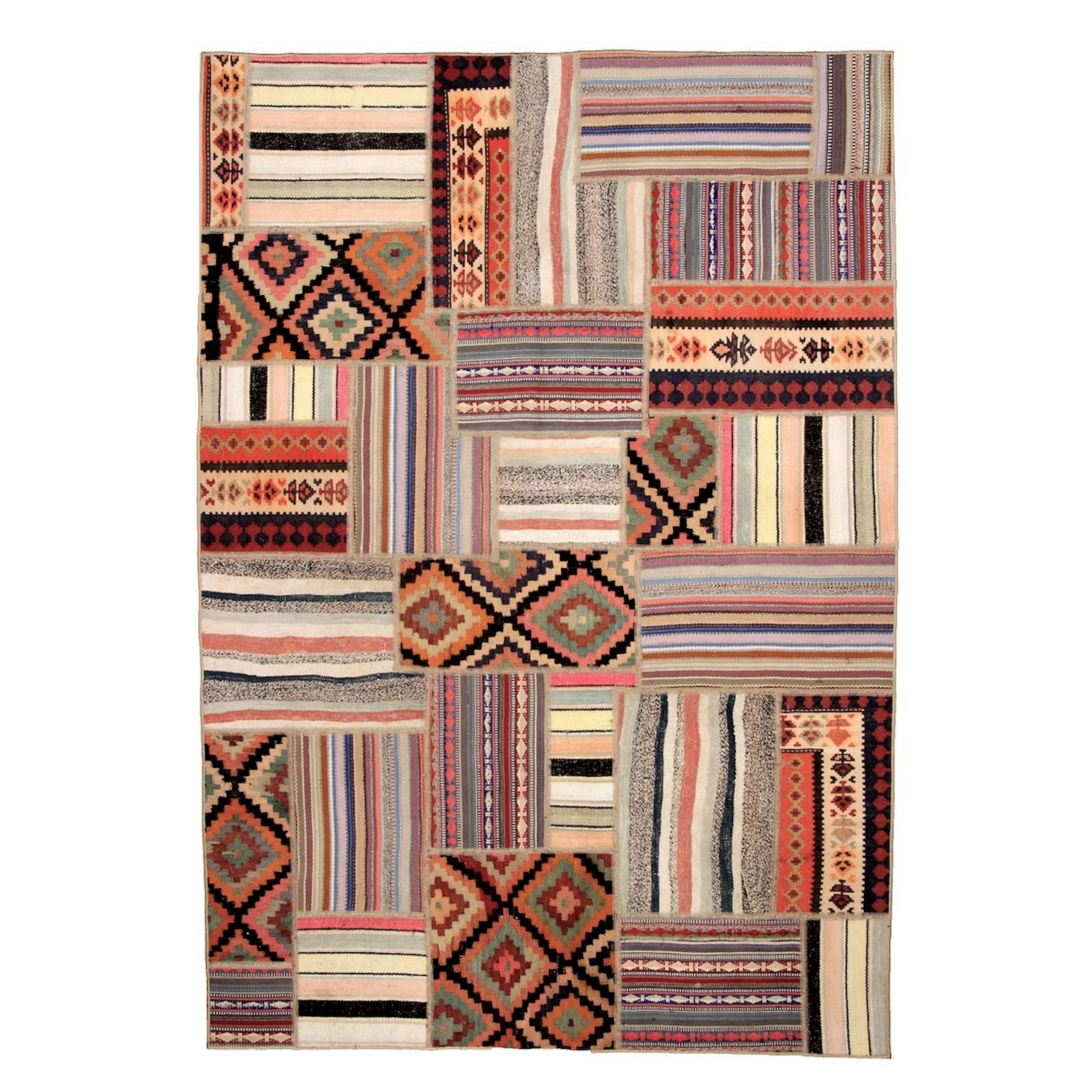 Persisk Patchworkmatta Arkiio Shiraz/Azerbajdzjan Flerfärgad 160x231