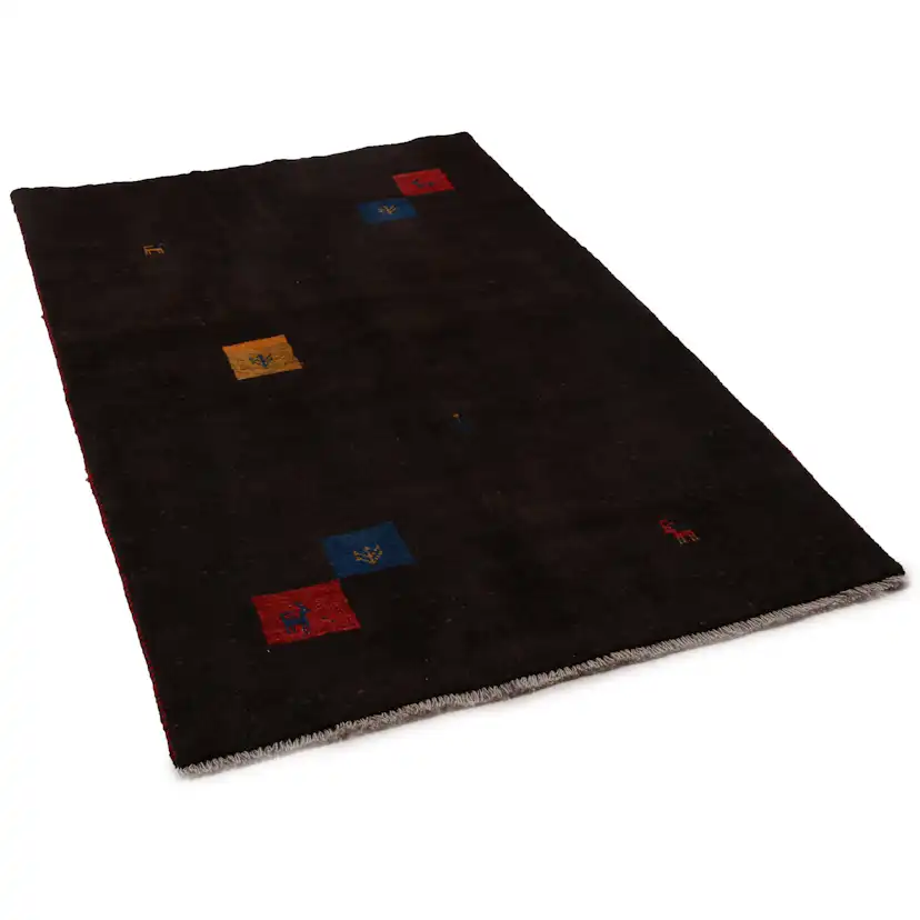 Persisk Matta Arkiio Gabbeh Shiraz Ull Mörkbrun 115x185