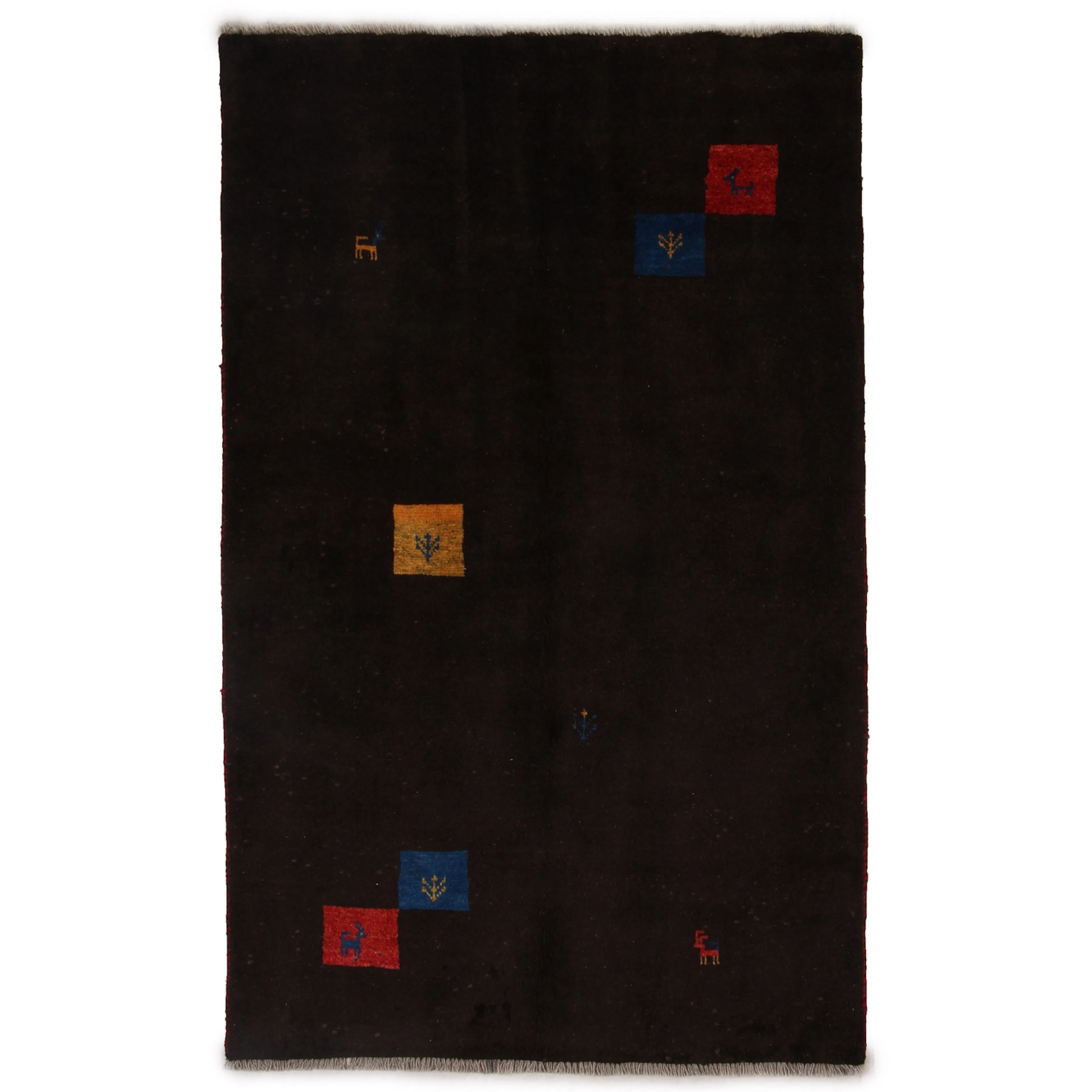 Persisk Matta Arkiio Gabbeh Shiraz Ull Mörkbrun 115x185