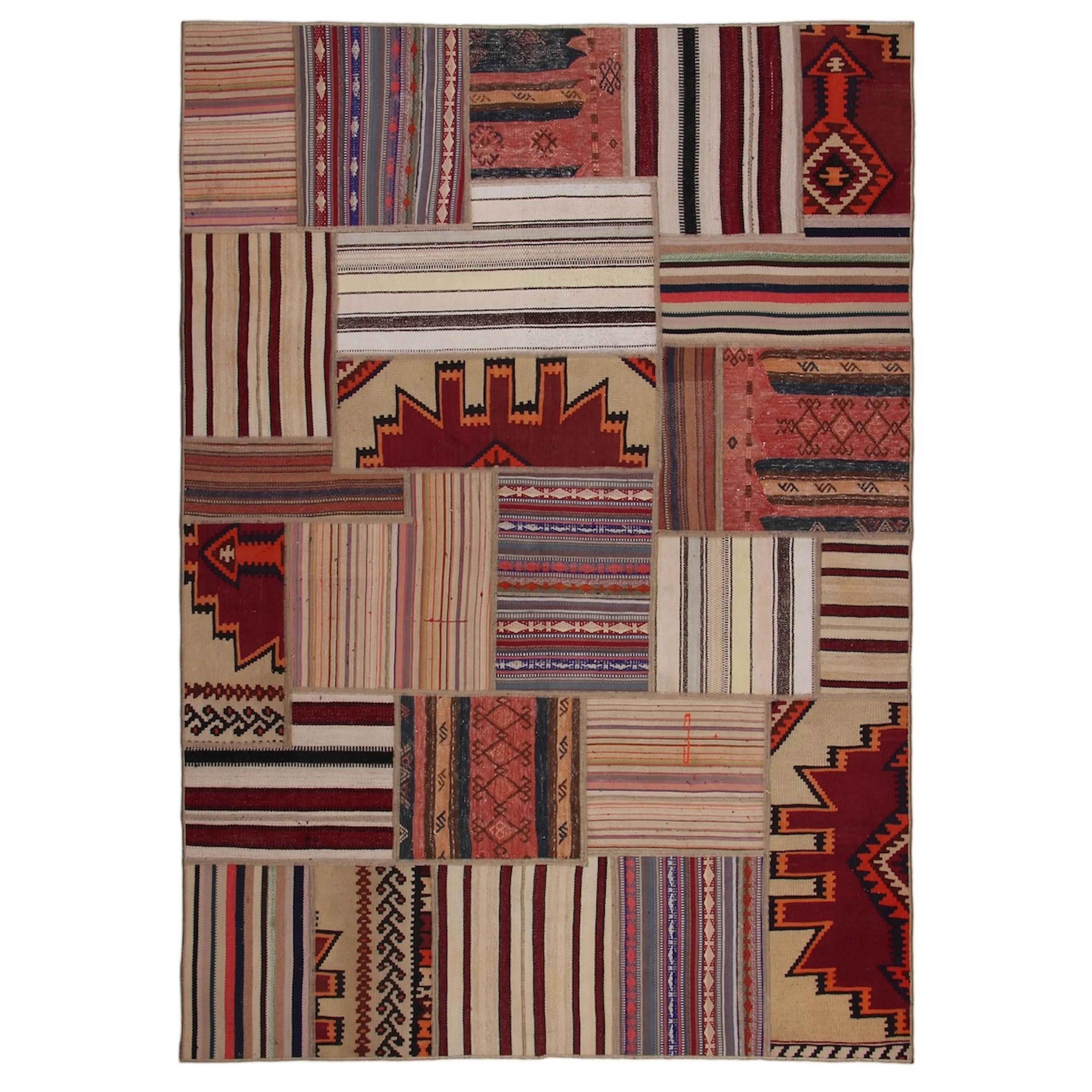 Persisk Patchworkmatta Arkiio Kelim Shiraz/Azerbajdzjan 165x237