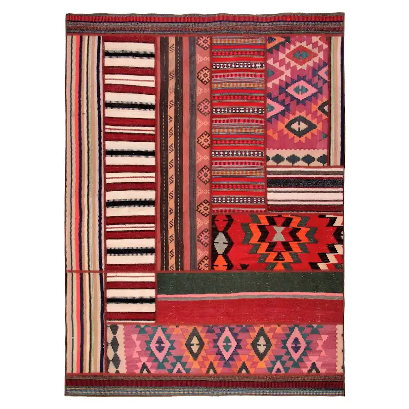 Persisk Patchworkmatta Arkiio Kelim Shiraz/Azerbajdzjan 163x229