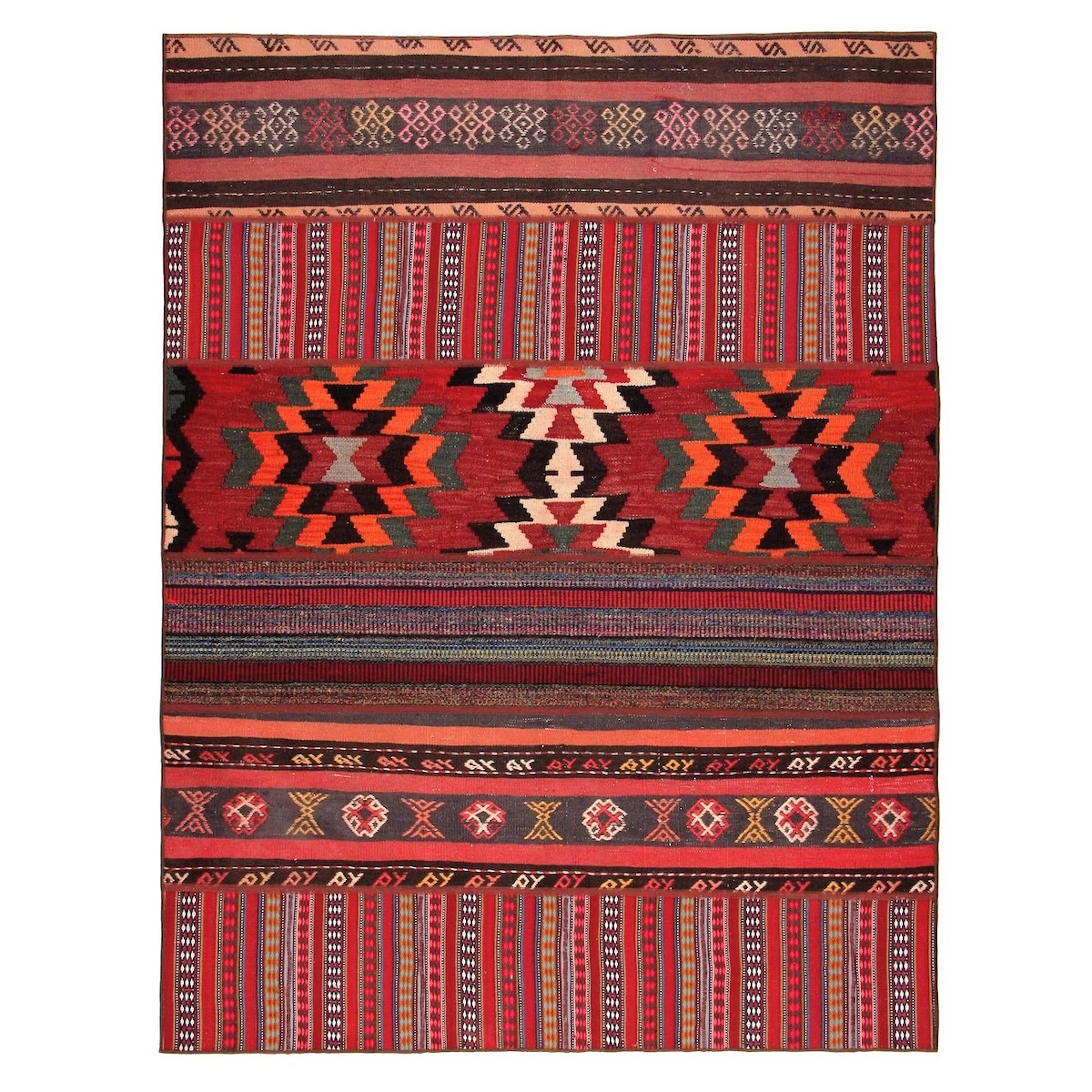 Persisk Patchworkmatta Arkiio Kelim Shiraz/Azerbajdzjan 151x203