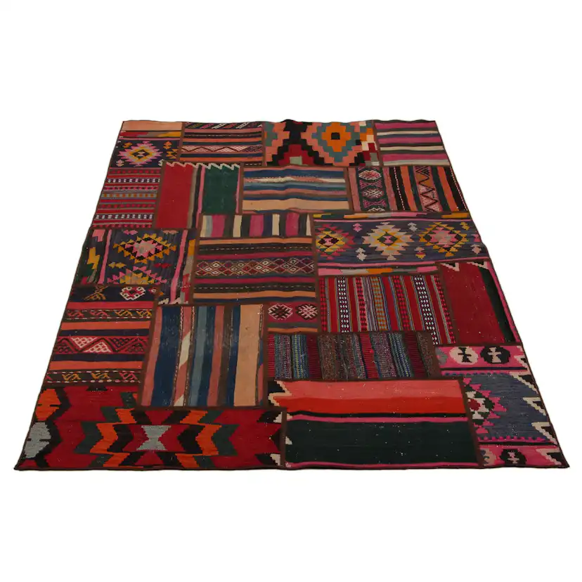 Persisk Patchworkmatta Arkiio Kelim Shiraz/Azerbajdzjan 154x211