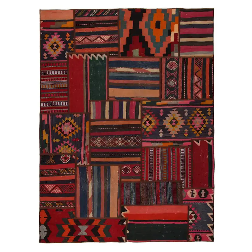 Persisk Patchworkmatta Arkiio Kelim Shiraz/Azerbajdzjan 154x211