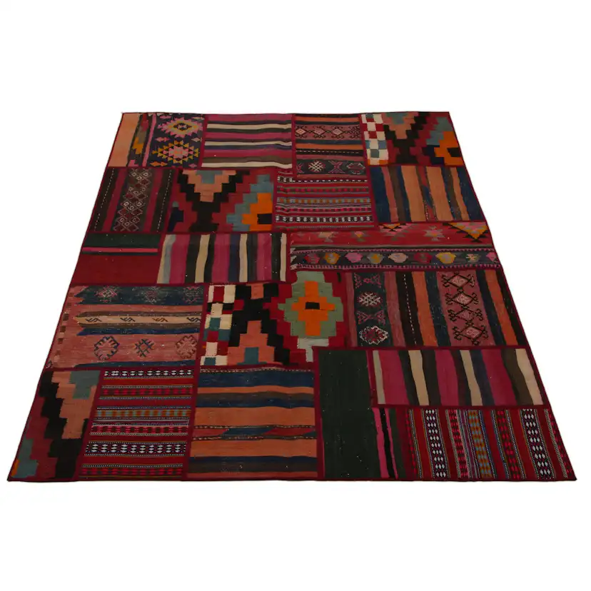 Persisk Patchworkmatta Arkiio 751181 Kelim Shiraz/Azerbajdzjan 154x205