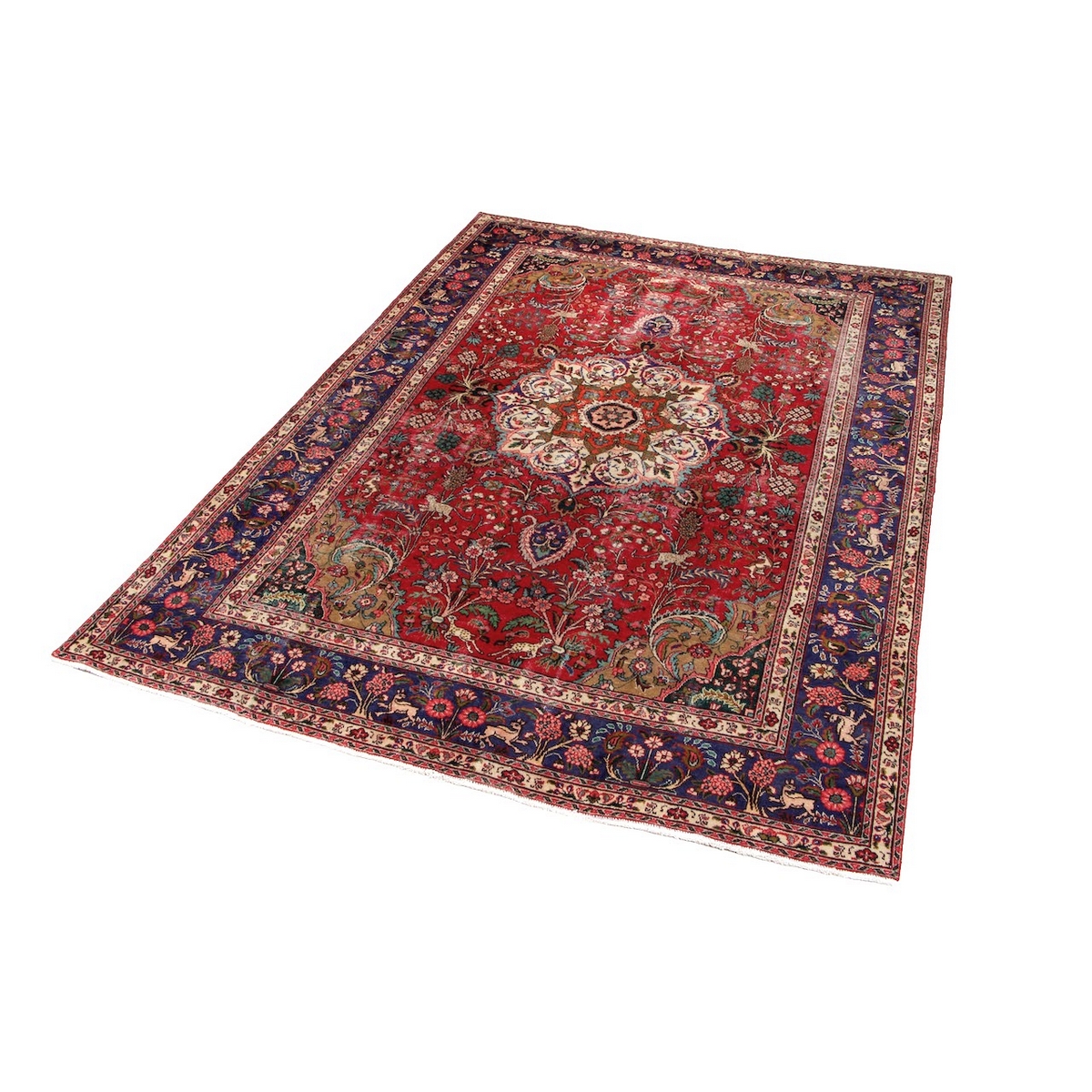 Persisk Matta Arkiio Tabriz Vintage Original 245x347