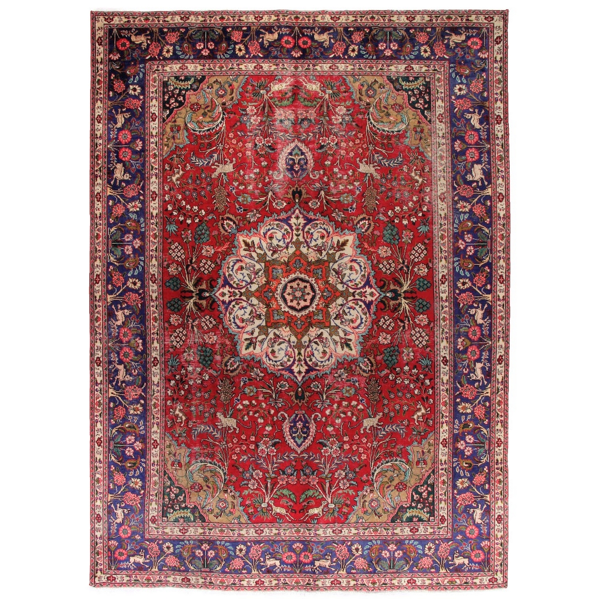 Persisk Matta Arkiio Tabriz Vintage Original 245x347