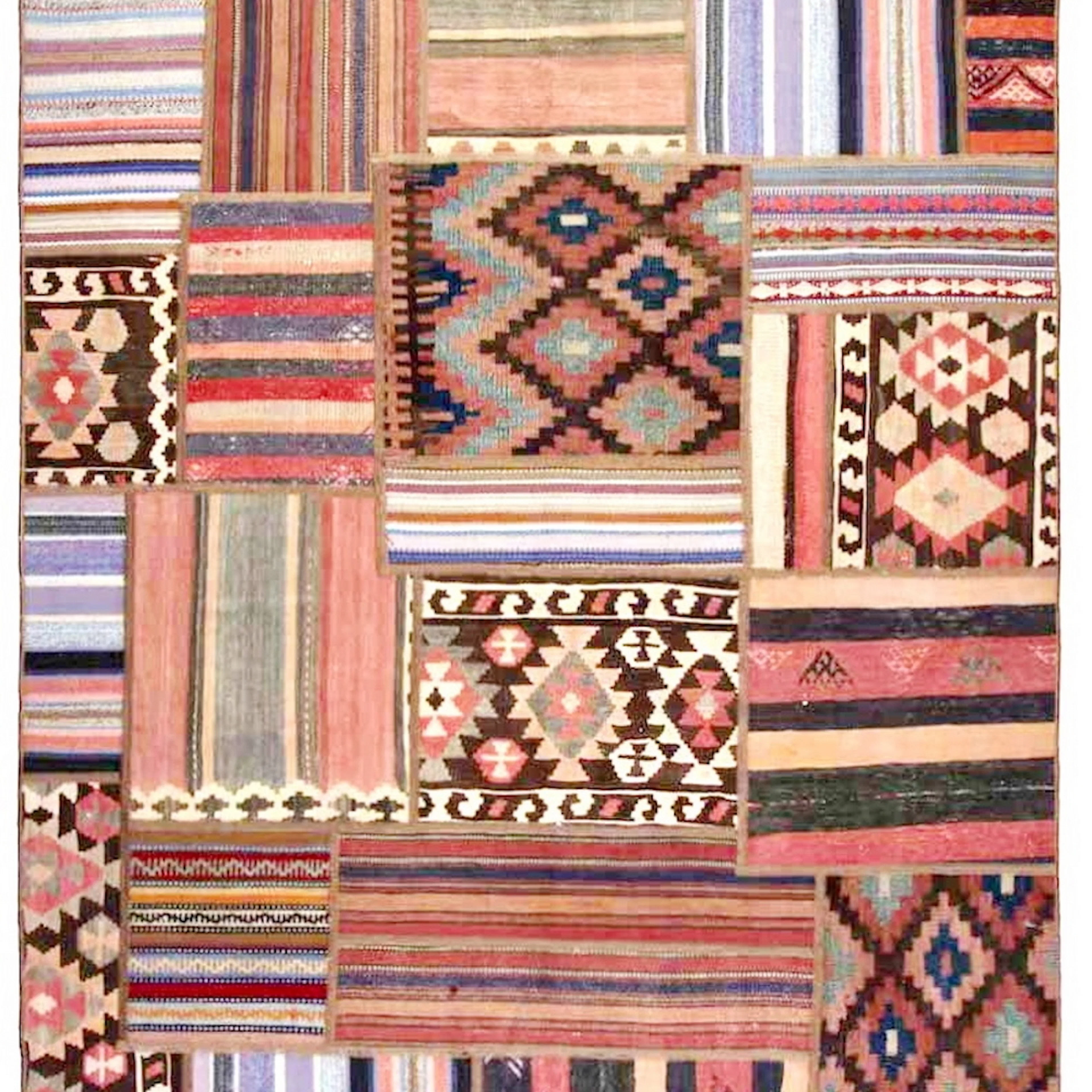 Persisk Patchworkmatta Arkiio 751569 Flerfärgad 156x205