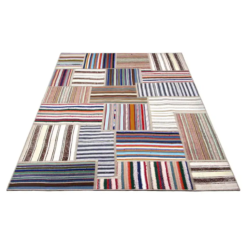 Persisk Patchworkmatta Arkiio Flerfärgad 138x203