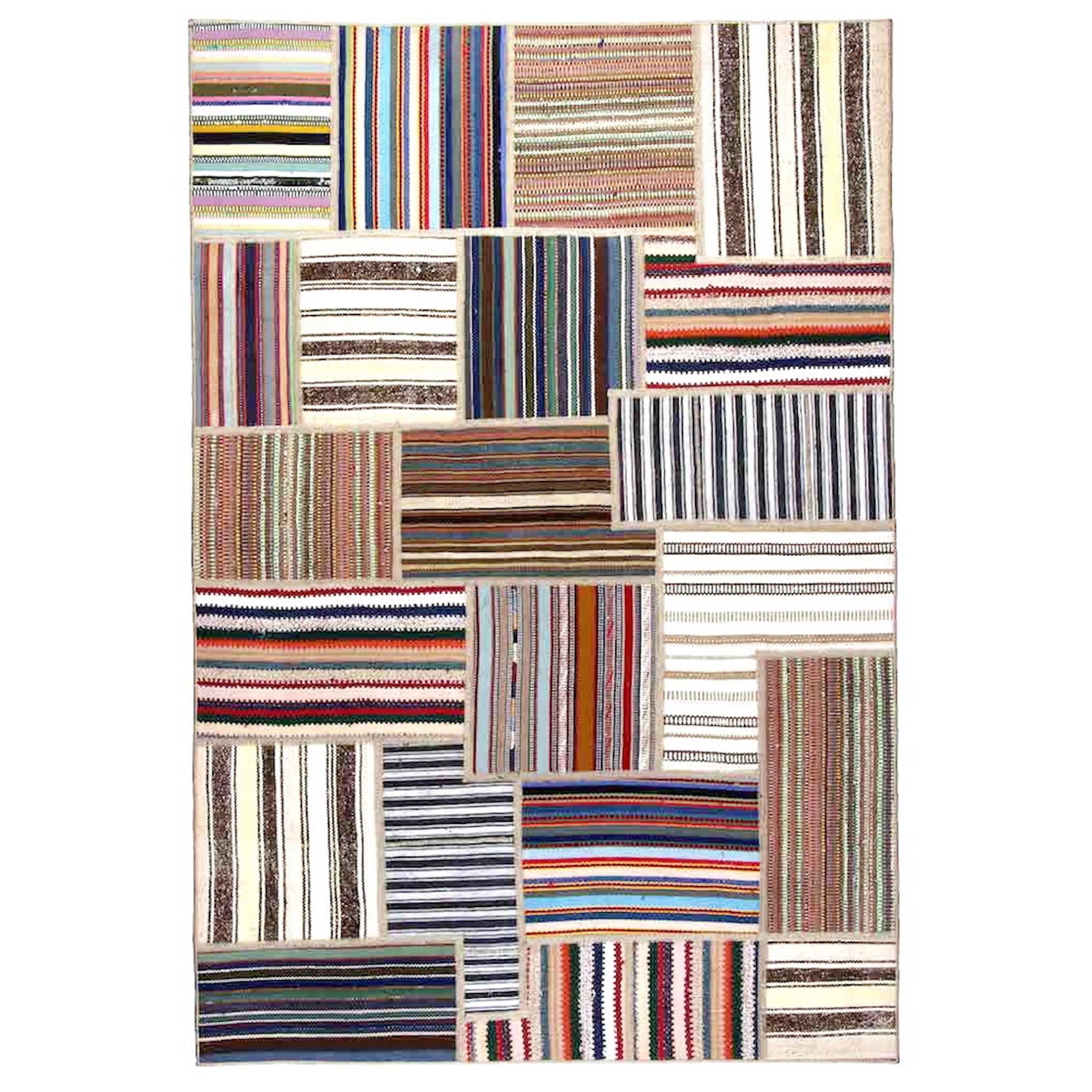 Persisk Patchworkmatta Arkiio Flerfärgad 138x203