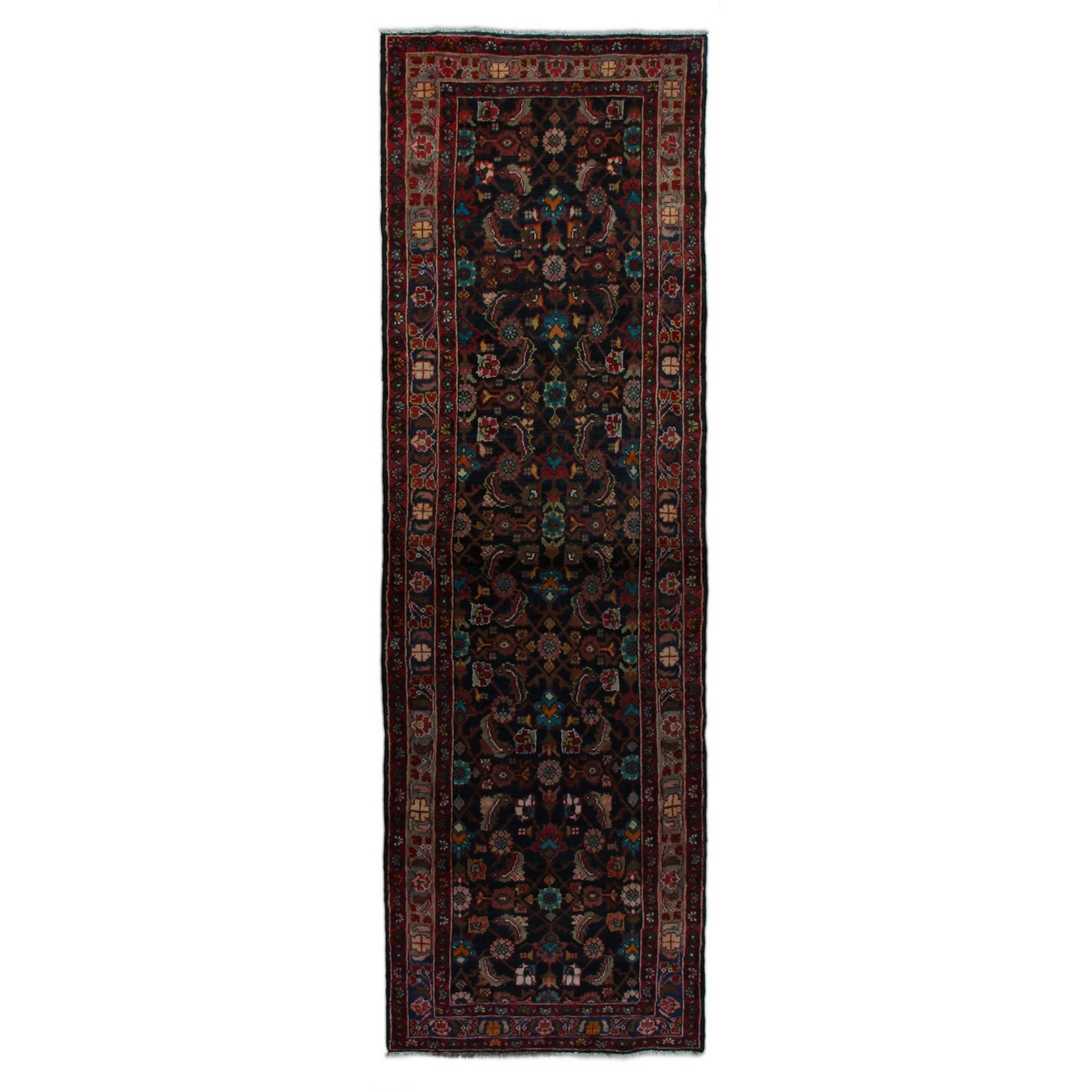 Persisk Matta Arkiio Mörkblå/Röd 99x328