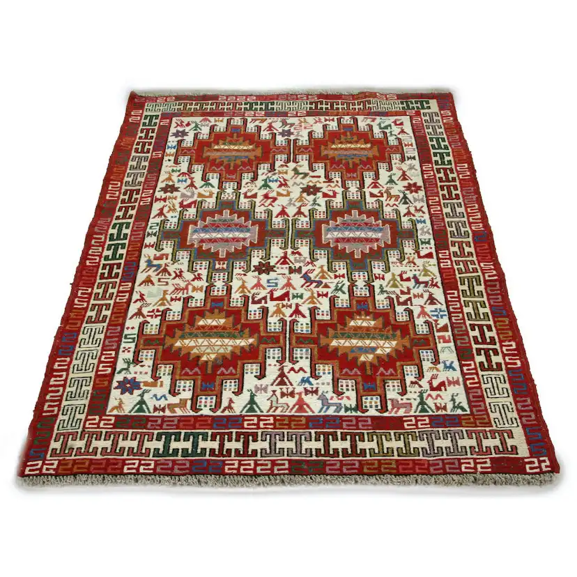 Persisk Matta Arkiio Varni Ardebil Kelim 105x151