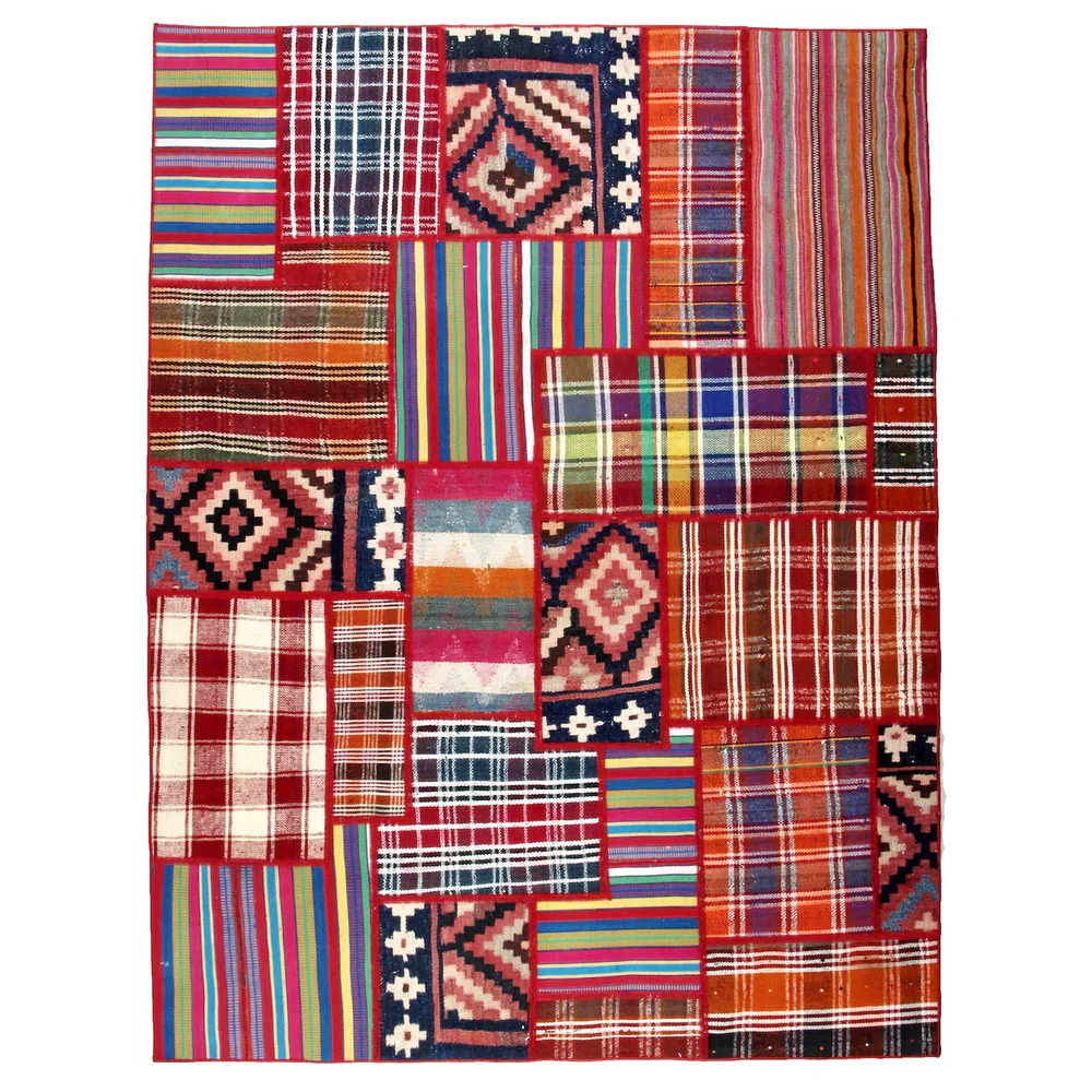 Persisk Patchworkmatta Arkiio Kelim Flerfärgad 156x206