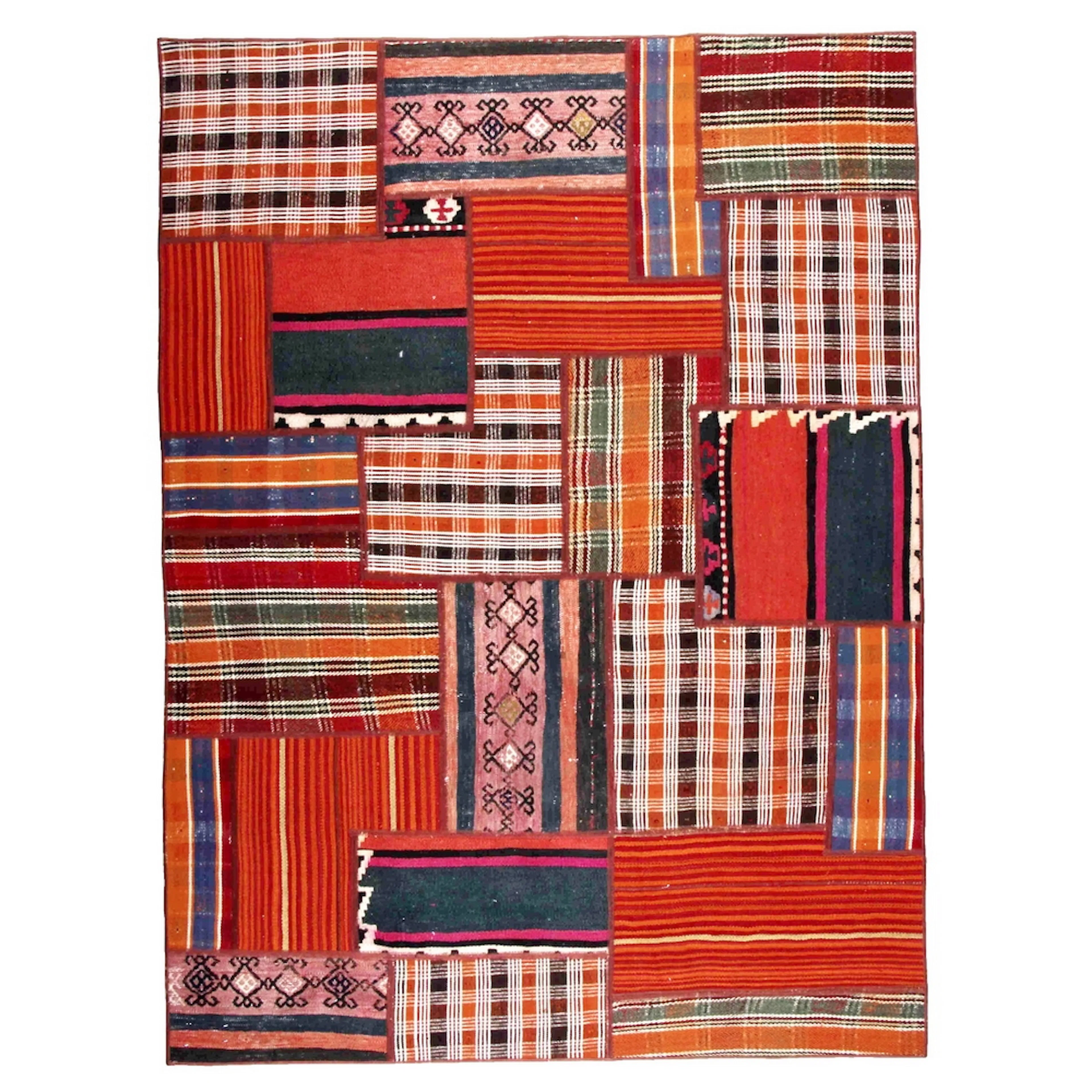 Persisk Patchworkmatta Arkiio 752101 Kelim Flerfärgad 153x206