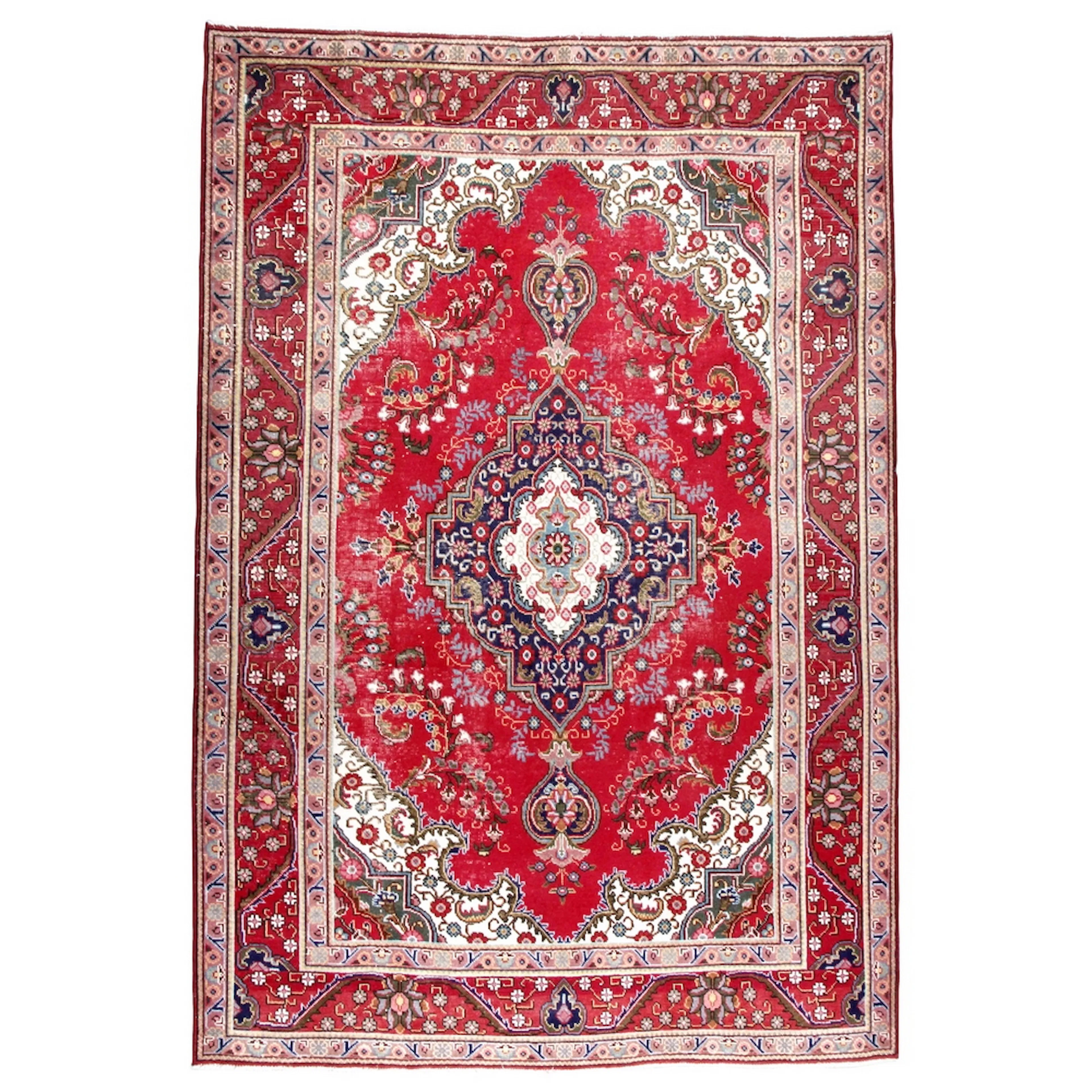 Persisk Matta Arkiio Tabriz Vintage Original 195x290