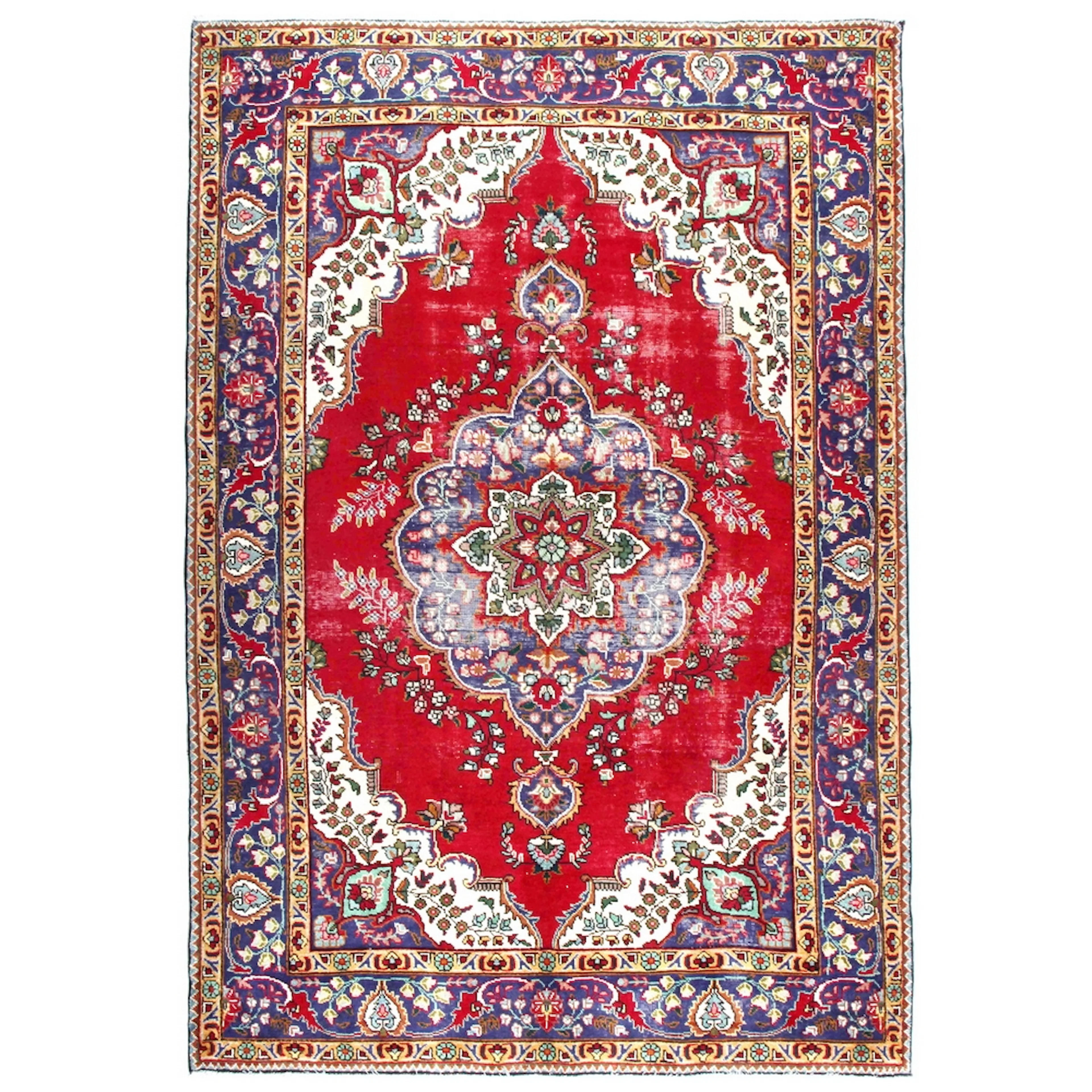 Persisk Matta Arkiio Tabriz Vintage Original 198x290