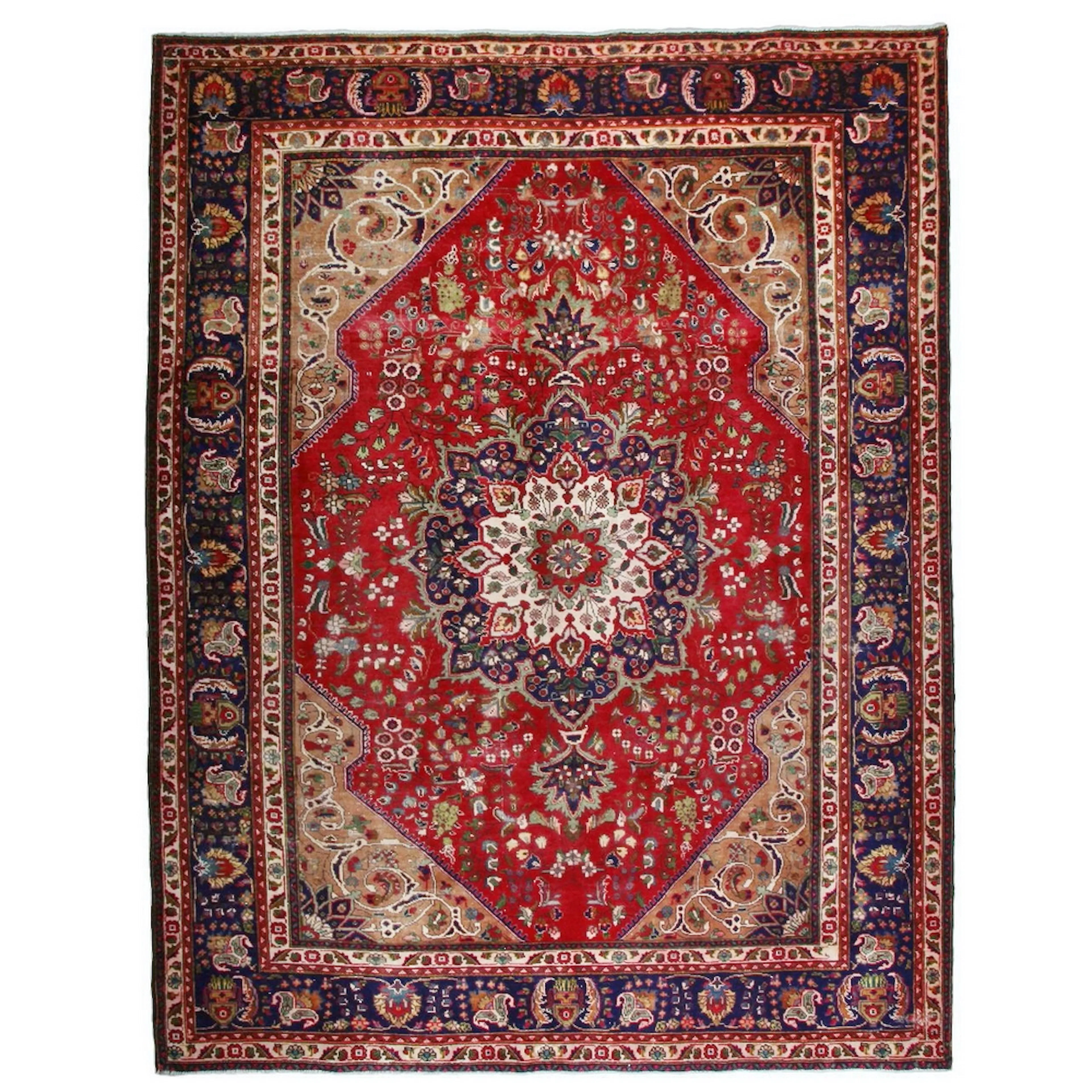 Persisk Matta Arkiio Tabriz Vintage Original 250x336