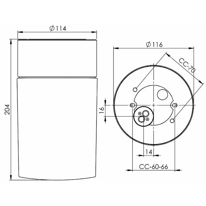 Vägg-/Taklampa Ifö Electric Opus 120 Klar Vit E27