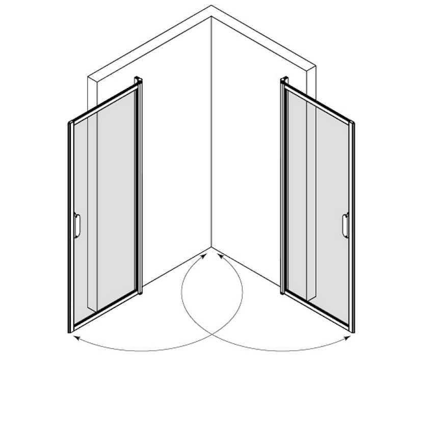 Duschhörn Hietakari Bläk 757 New York Vändbara Dörrar