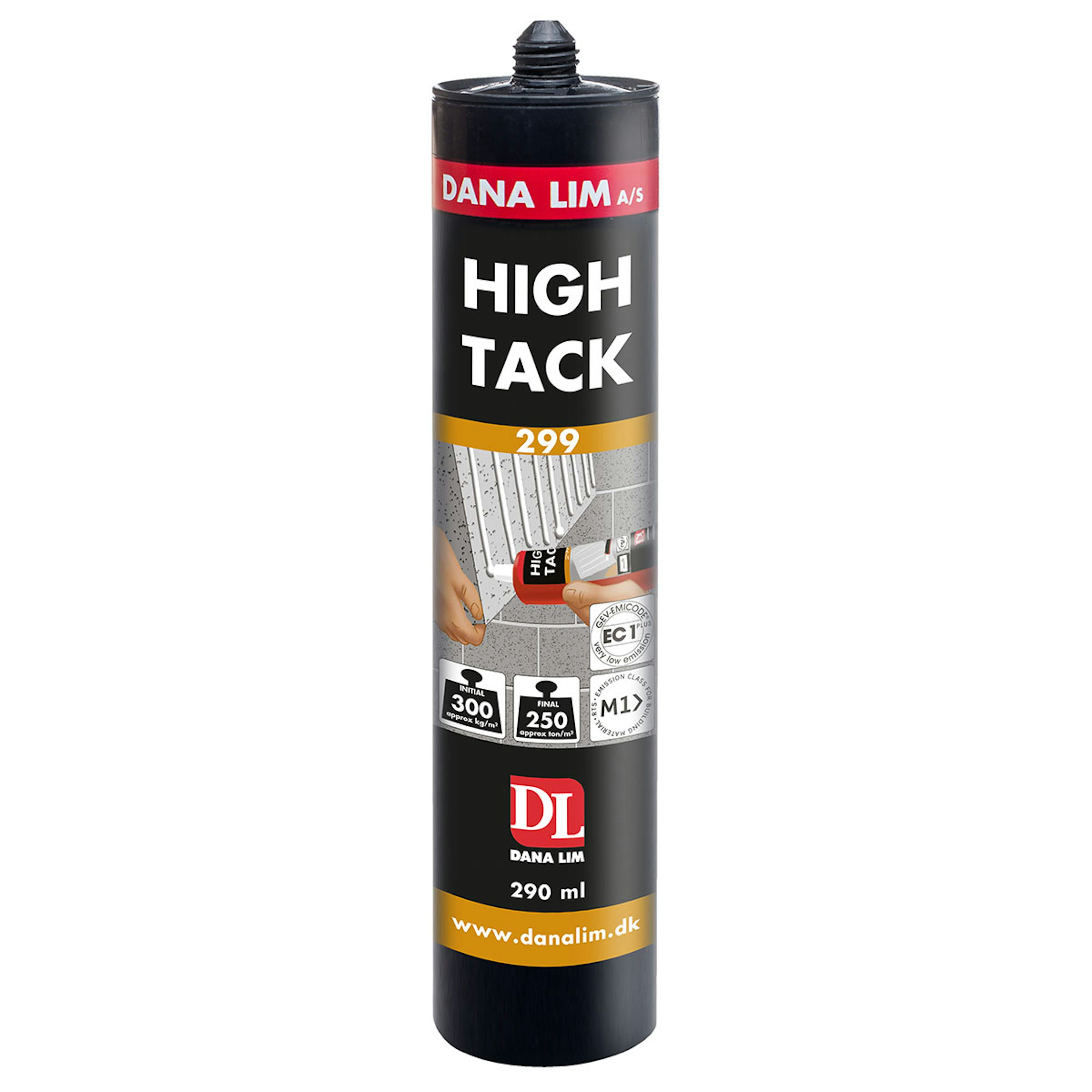 Montagelim Danalim High Tack 299 290 ml Vit - För extrema montageegenskaper