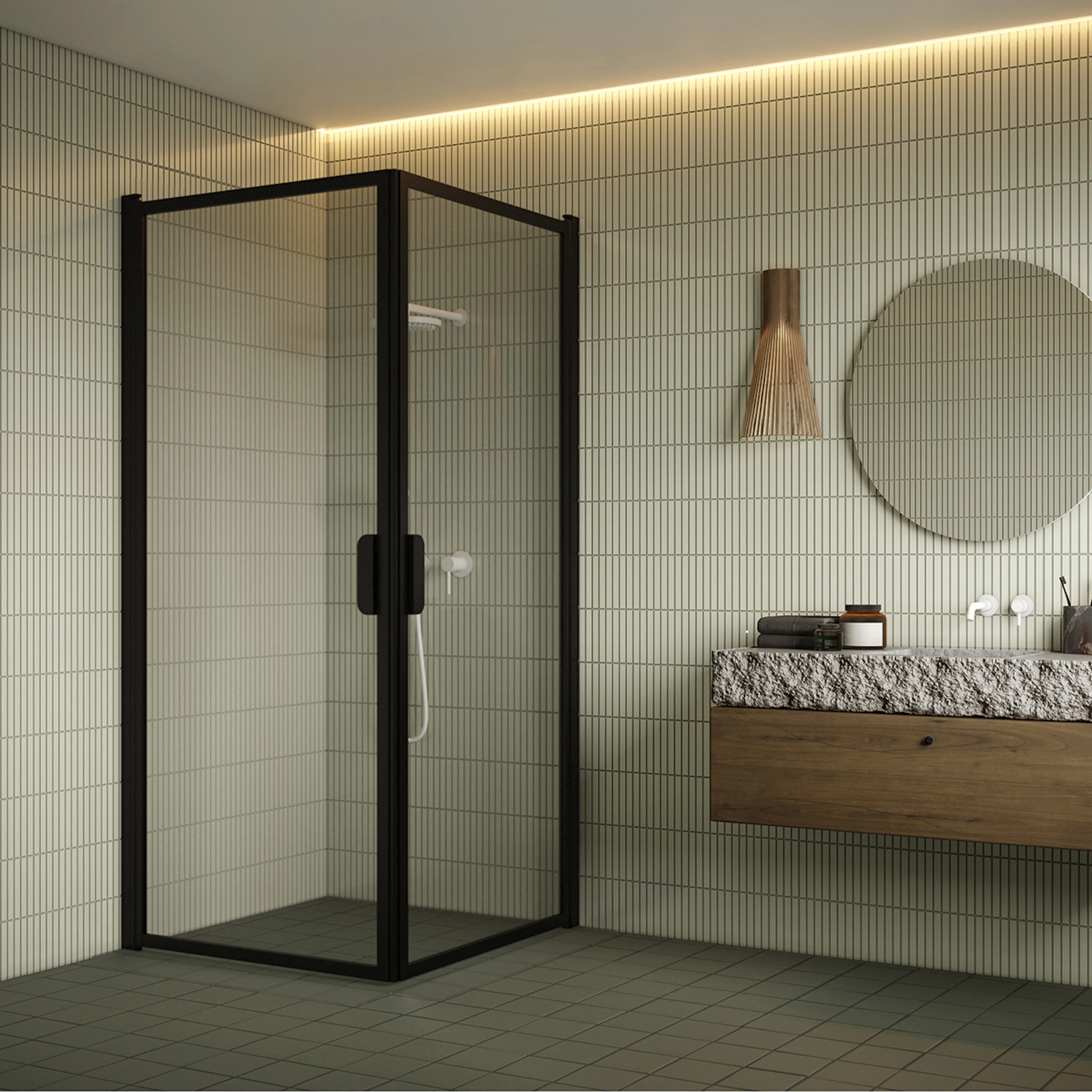 Duschhörn Hietakari Bläk 757 New York Vändbara Dörrar