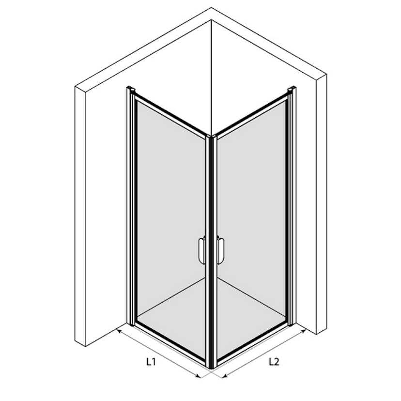Duschhörn Hietakari Bläk 757 New York Vändbara Dörrar
