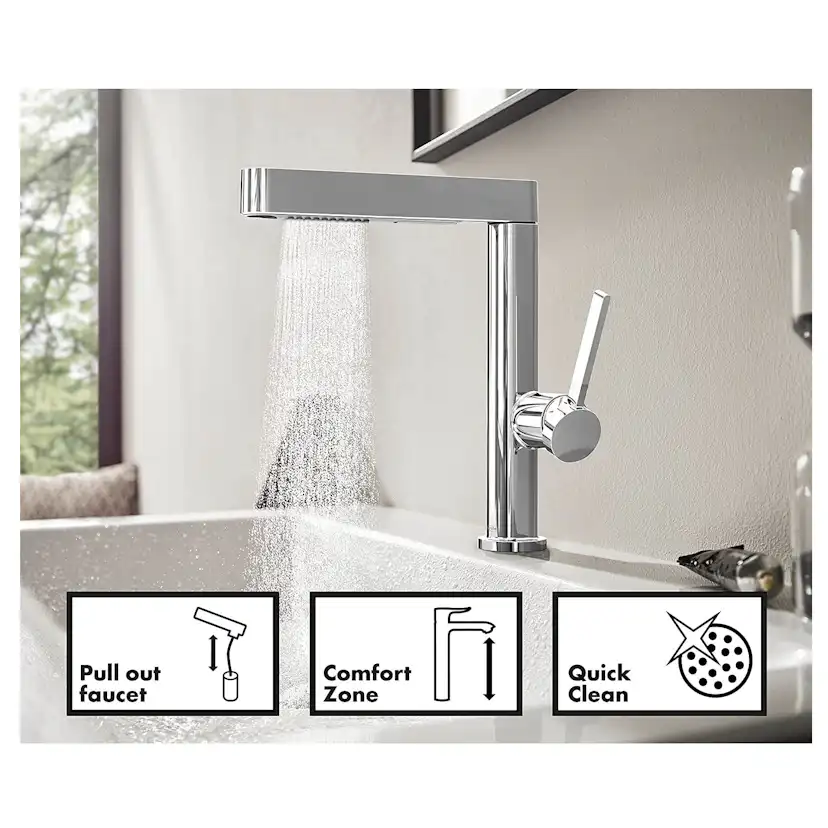 Tvättställsblandare Hansgrohe Finoris 230 med Utdragbar Handdusch 2jet