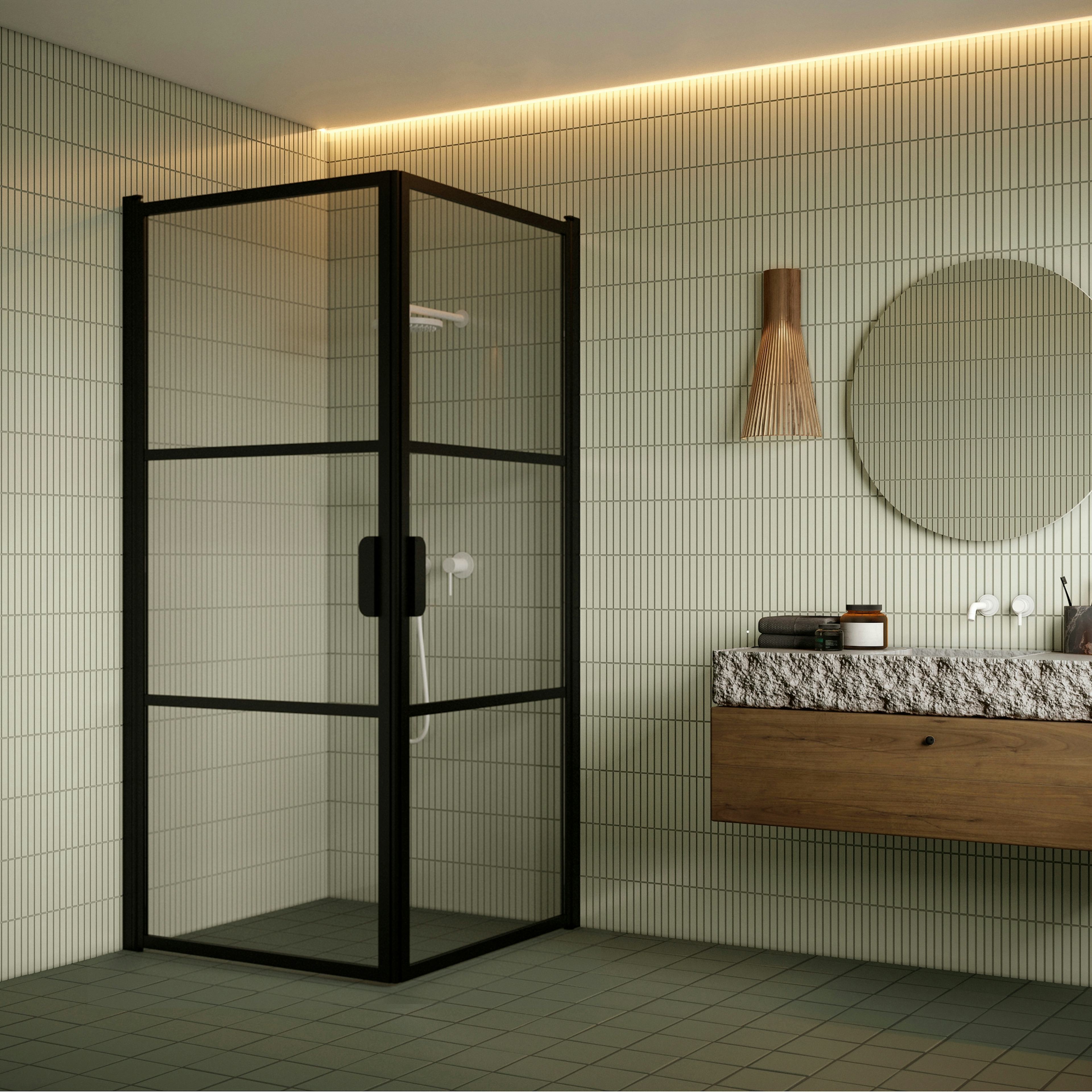 Duschhörn Hietakari Bläk 762 Tokyo Vändbara Dörrar