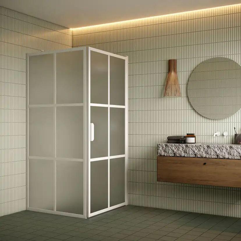 Duschhörn Hietakari Bläk 765 Paris Fast Vägg och Vändbar Dörr