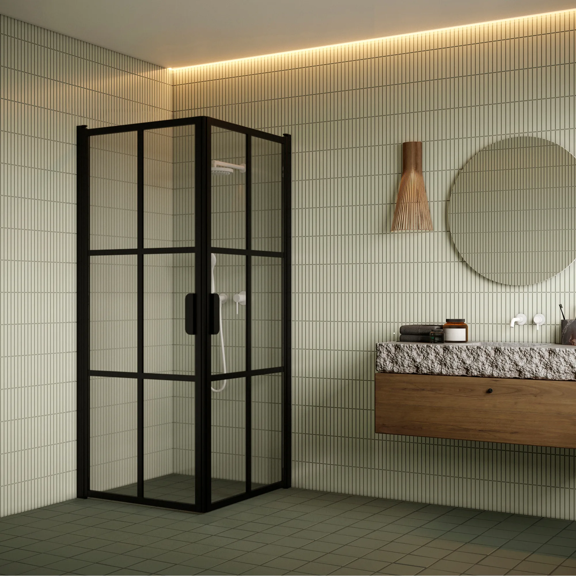 Duschhörn Hietakari Bläk 767 Paris Vändbara Dörrar