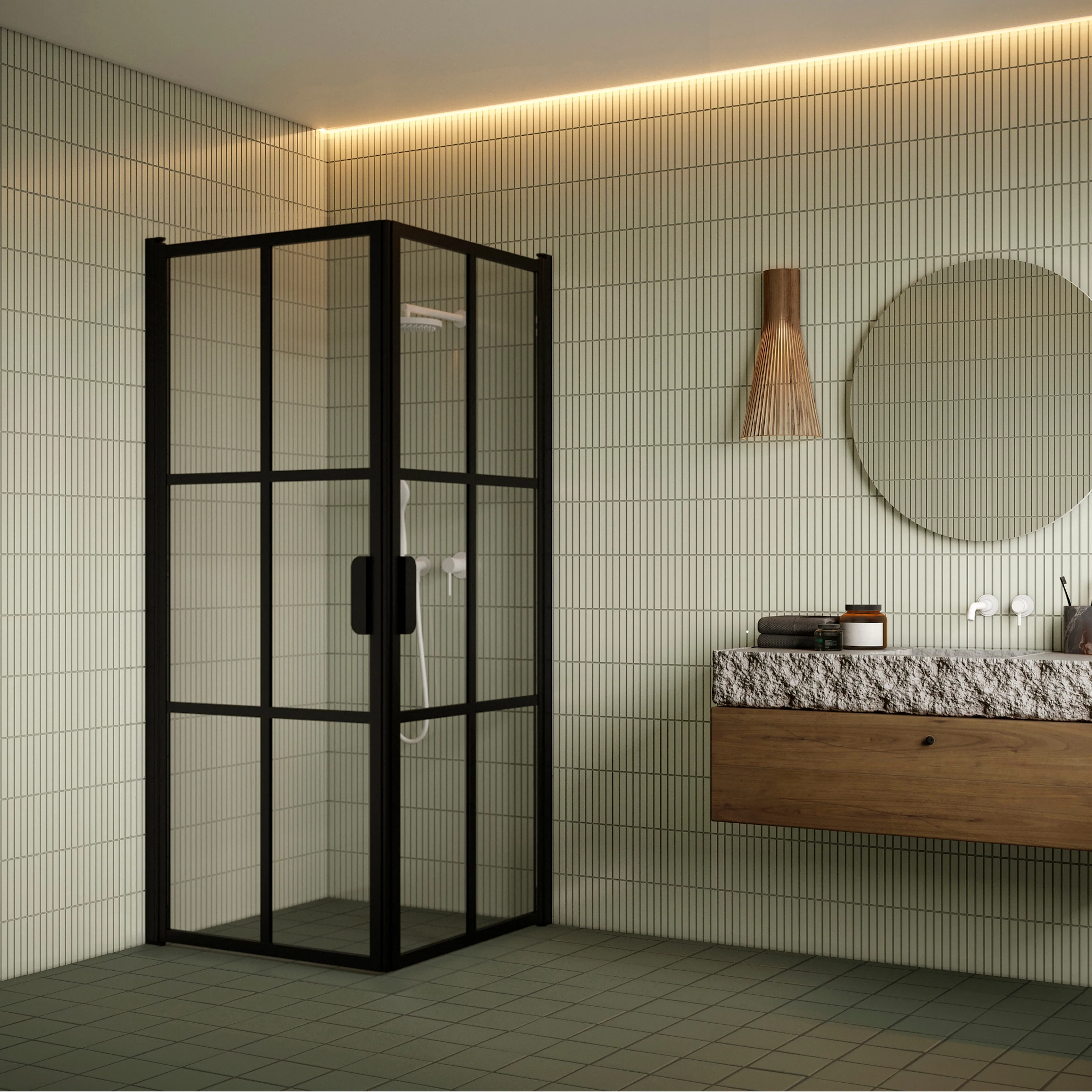 Duschhörn Hietakari Bläk 767 Paris Vändbara Dörrar