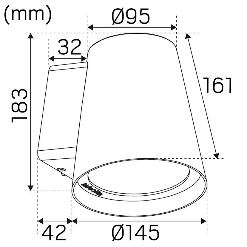 Vägglampa Hide-a-lite Cone XL