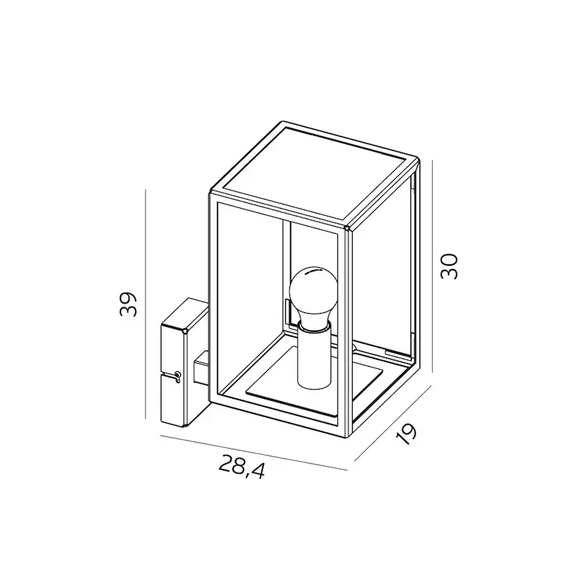 Väggarmatur Norlys Lofoten 1963 för Utebelysning Svart/Opal