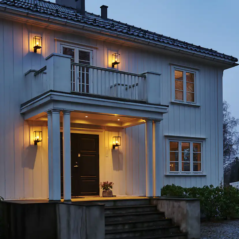 Väggarmatur Norlys Lofoten 1963 för Utebelysning Svart/Opal