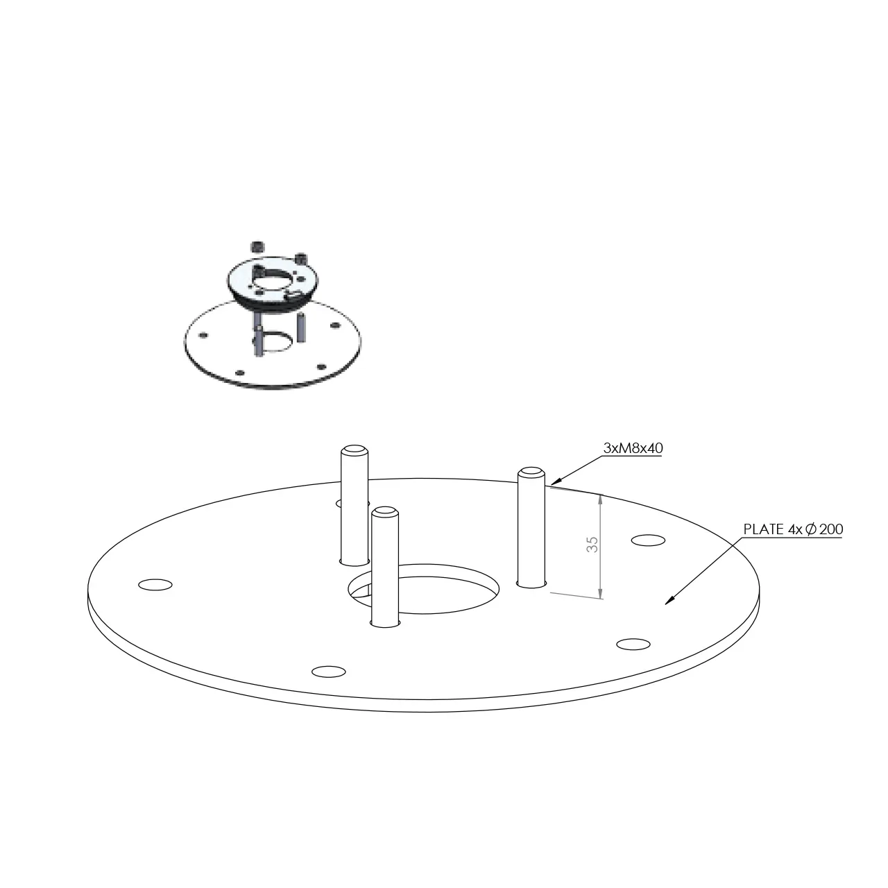 Bryggfäste Norlys Tillbehör till Pollare Utomhusbelysning