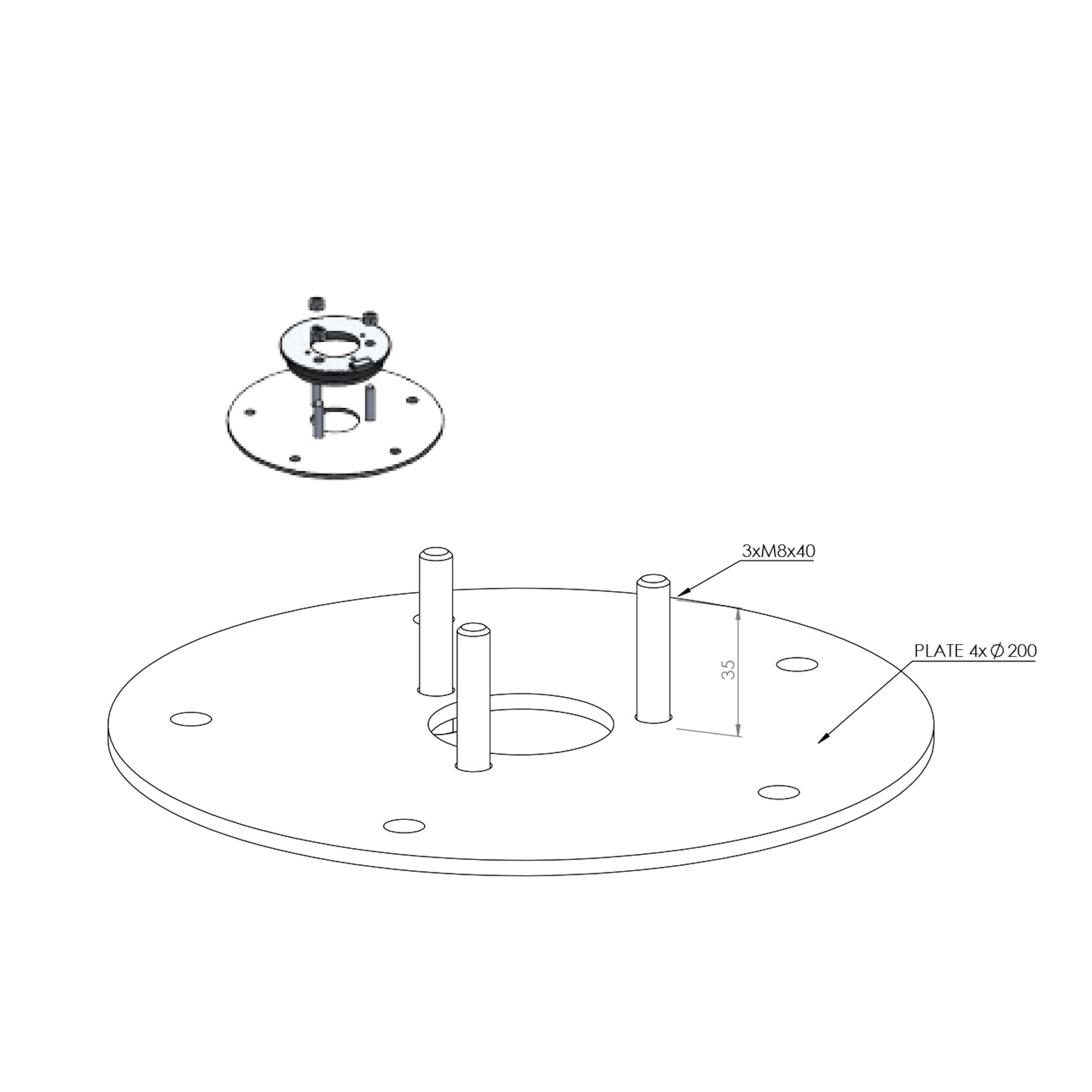 Bryggfäste Norlys Tillbehör till Pollare Utomhusbelysning